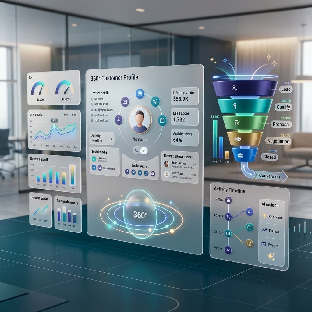 CRM & Customer Management Mockup
